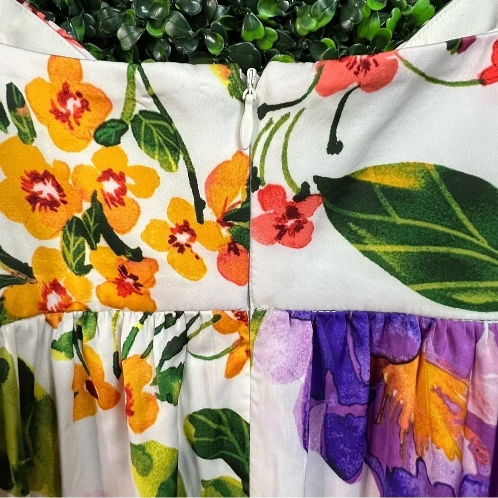 LONDON TIMES | Floral Tie Slip Dress - Picture 12 of 13